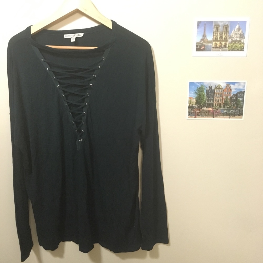 Emerald green laced longsleeve